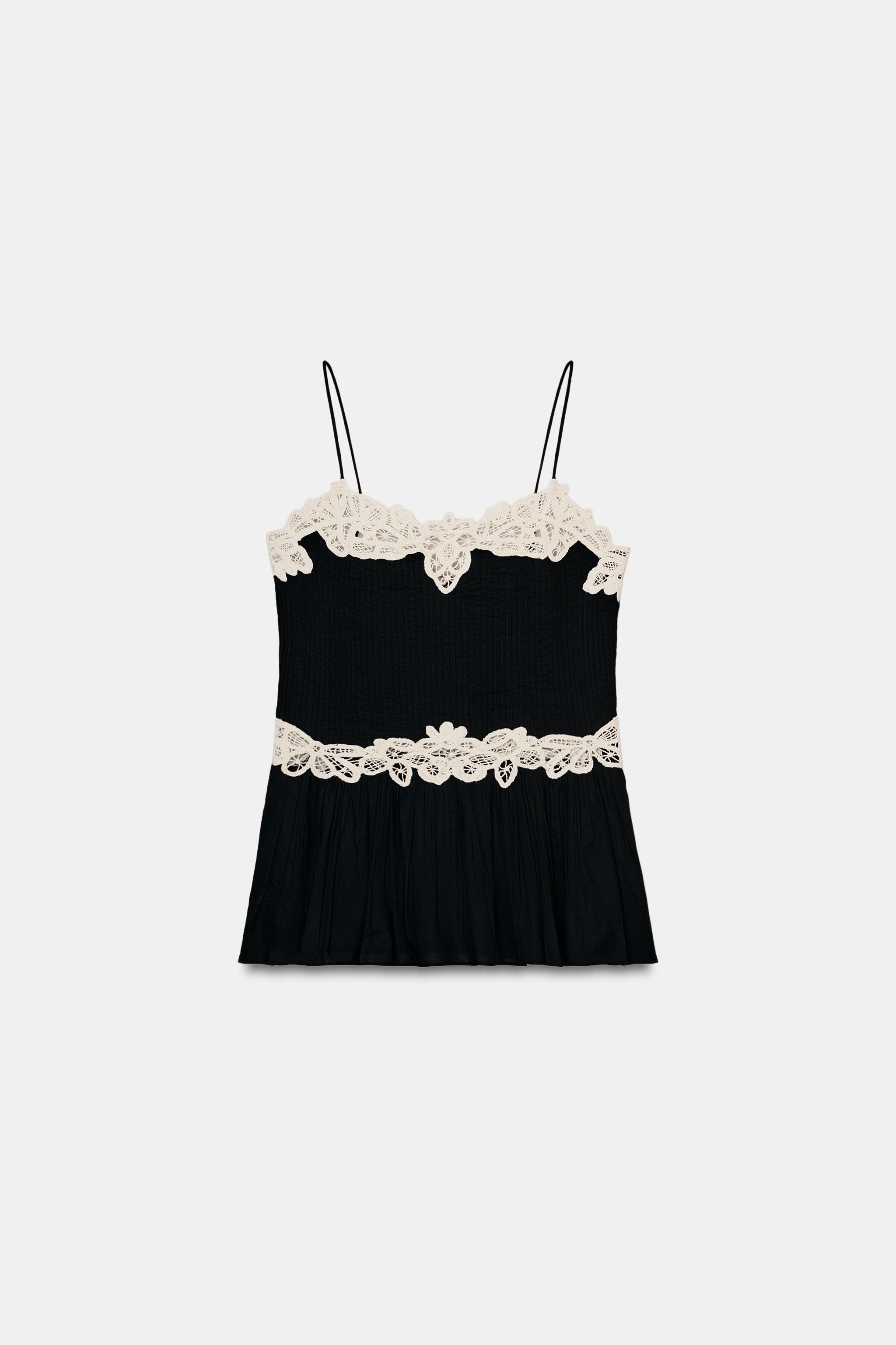 ZW COLLECTION CONTRAST LACE TOP
